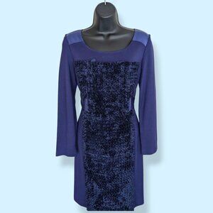 NWT Max Lulu Blue-Purple Ruched Front Dress